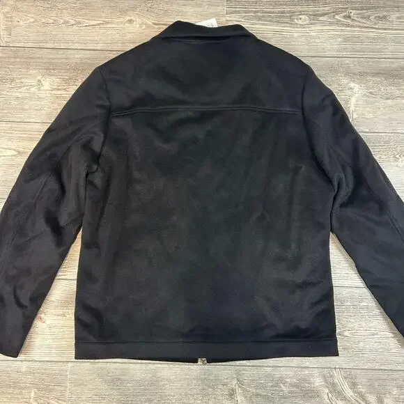 NN07 No Nationality Black Jacket NWT Large Gold Zipper $550 Premium Menswear